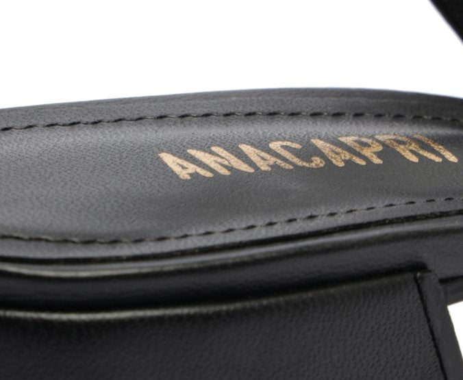 Mocassim Slingback Salto Bloco Bridão Preto