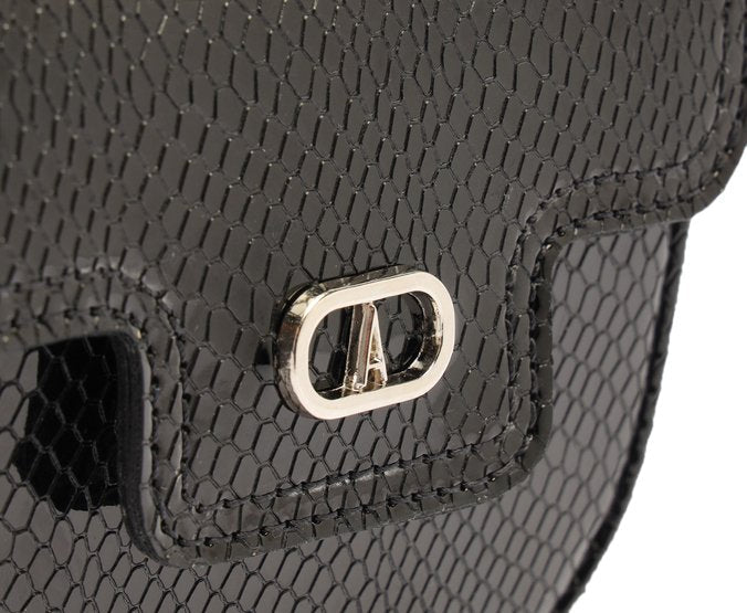 Bolsa Tiracolo Pochete Preta Pequena Snake