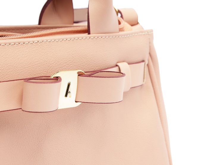 Bolsa Tote Rosa Média Laço