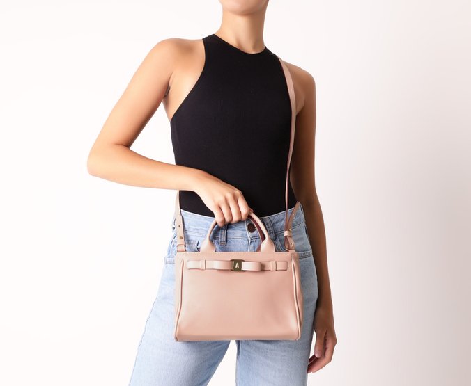 Bolsa Tote Rosa Média Laço