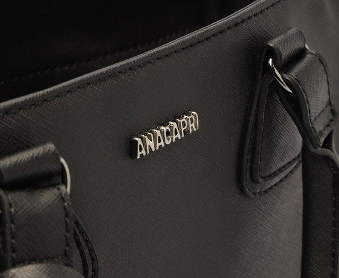 Bolsa Tote Preta Monocolor Média