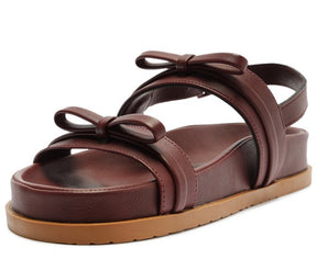 Sandália Papete Roxo Laços