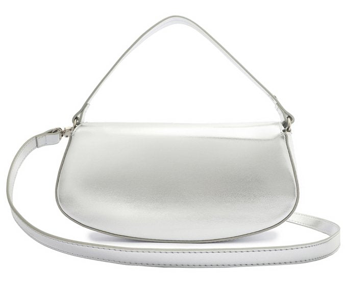 Bolsa Crossbody Prata Grande Ollie