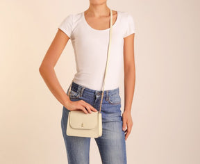 Bolsa Crossbody Mini Branca Texturizada