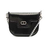 Bolsa Tiracolo Pochete Preta Pequena Snake