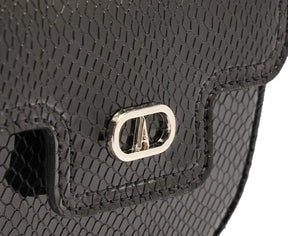 Bolsa Tiracolo Pochete Preta Pequena Snake