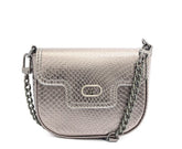 Bolsa Tiracolo Pochete Prata Pequena Snake