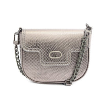 Bolsa Tiracolo Pochete Prata Pequena Snake