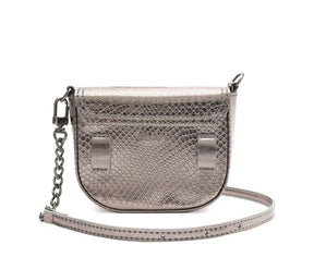 Bolsa Tiracolo Pochete Prata Pequena Snake